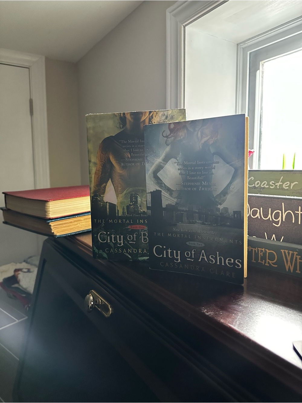 City of Ashes & City of Bones Paperback Books - Green/Gray Covers